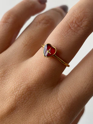 ❤️ Anillo “Latido Rubí”