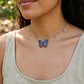 Collar Mariposa Y Piedra Sol - Miniatura 2