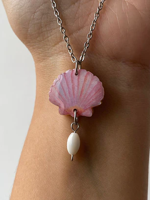 🐚 Collar Conchilla Rosa de Nácar