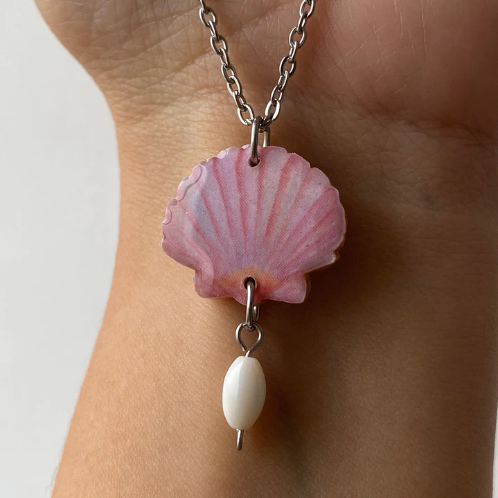 🐚 Collar Conchilla Rosa de Nácar 1