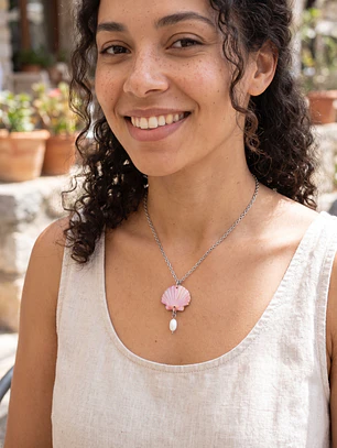 🐚 Collar Conchilla Rosa de Nácar