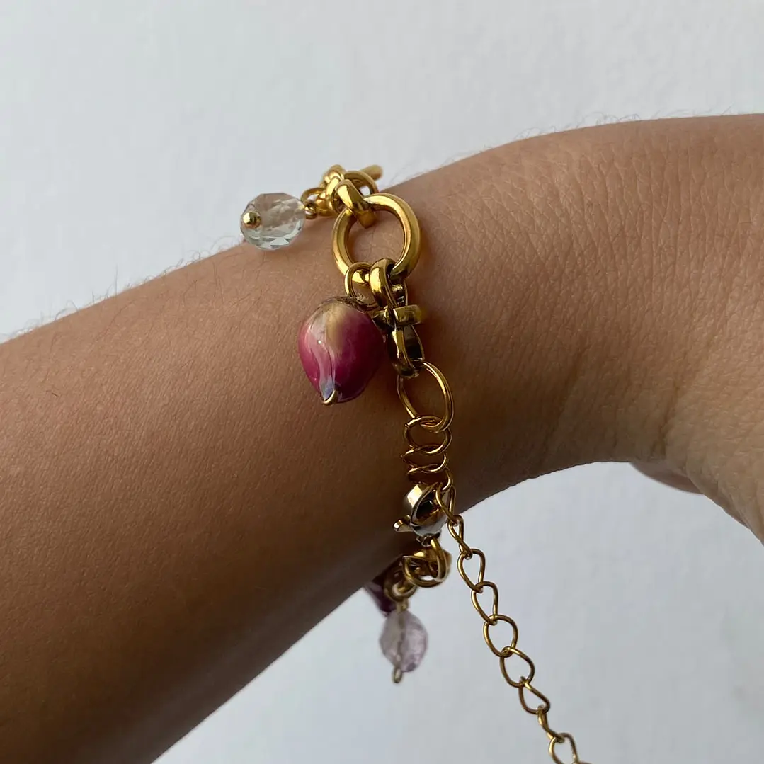 Pulsera Jardín de Rosas y Piedras 1