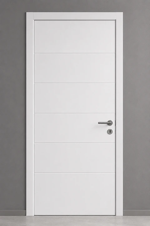 Puerta Blanca Interior - Franjas - Imbica
