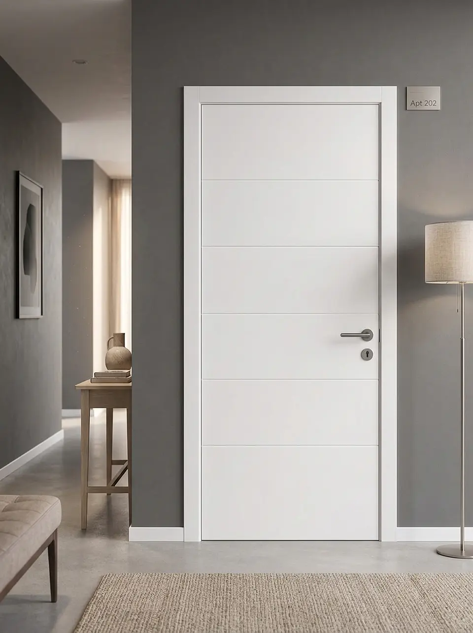 Puerta Blanca Interior - Franjas - Imbica 4
