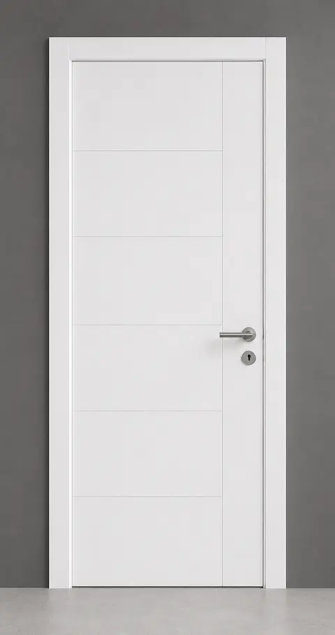 Puerta Blanca Interior Pintada - Vertical 