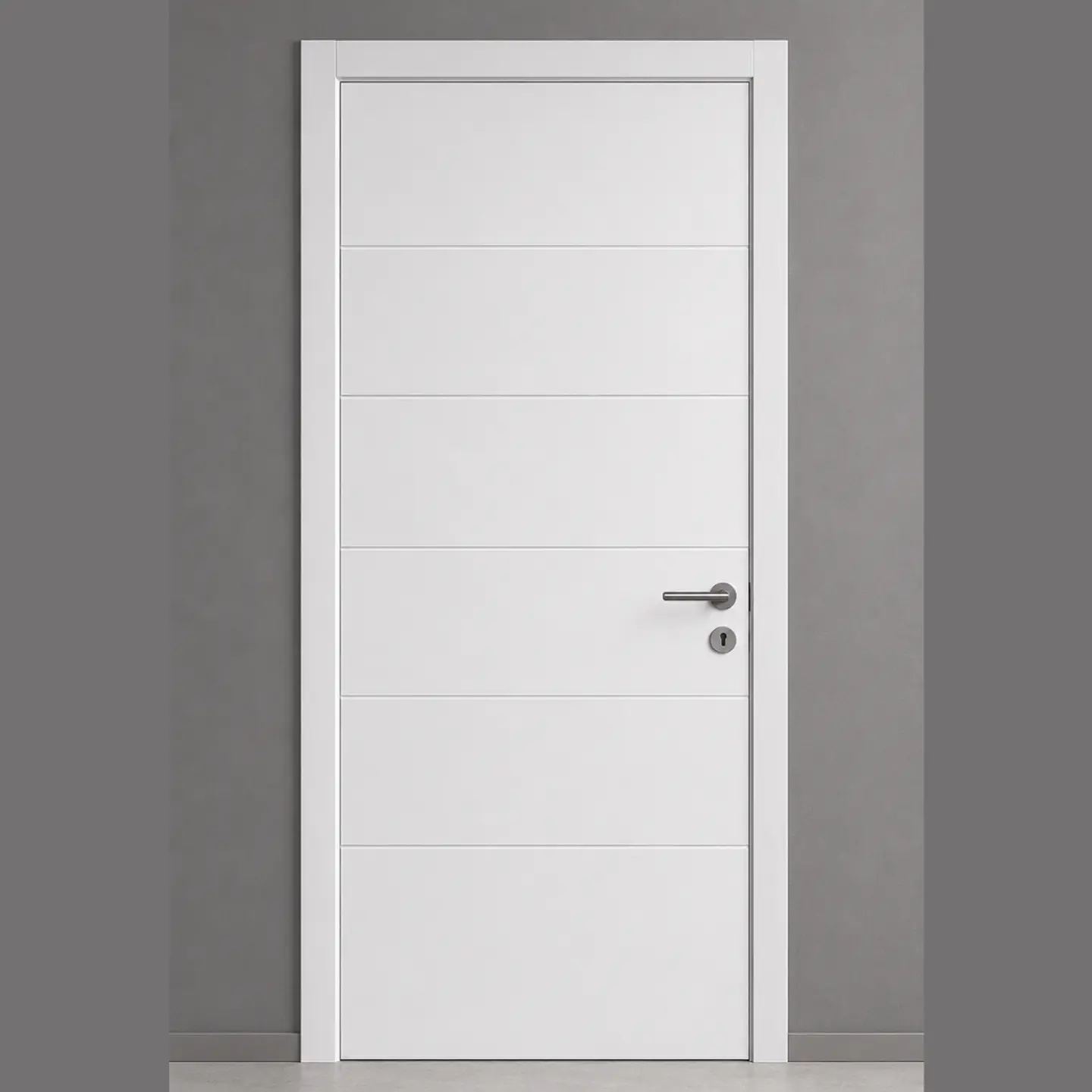 Puerta Blanca Pre Pintada Interior - Franjas - Imbica 1