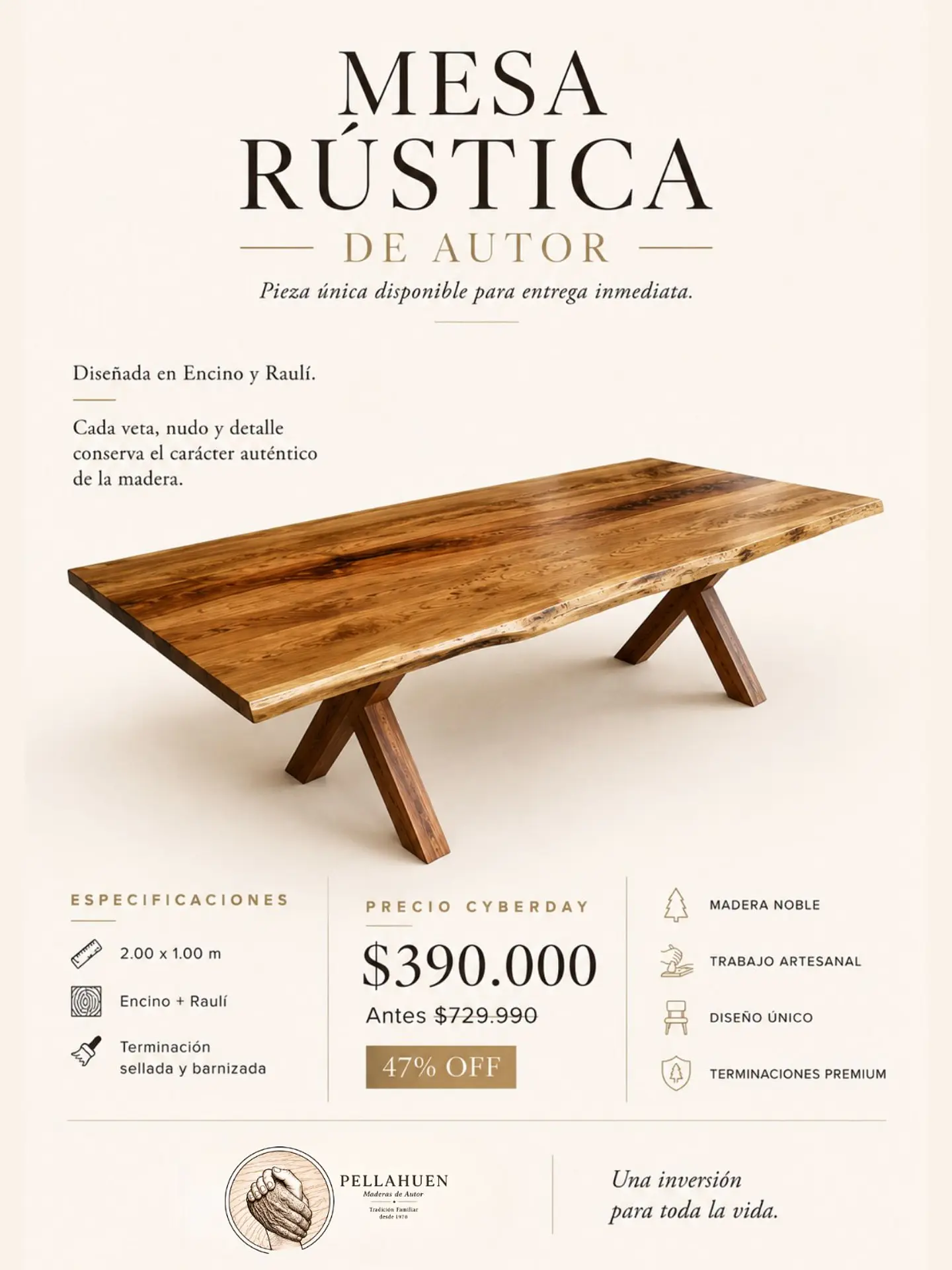Mesa Rustica Nativo 1