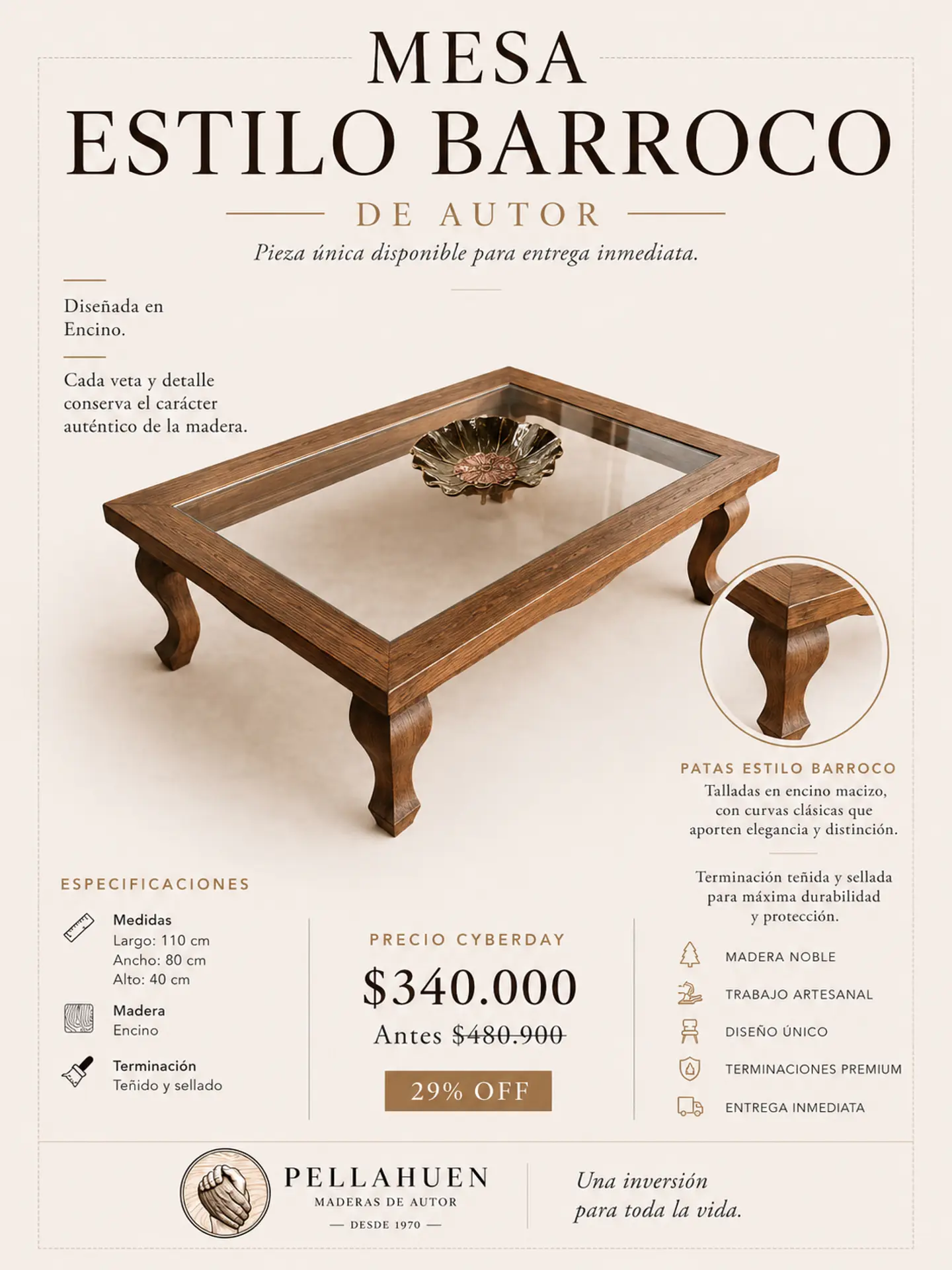 Mesa Barroco by Diseñador 2
