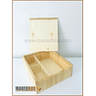 CAJA DE MADERA WHISKY Y 2 VASOS TRIPLEX