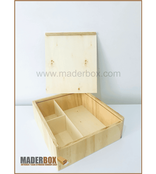 CAJA DE MADERA WHISKY Y 2 VASOS TRIPLEX