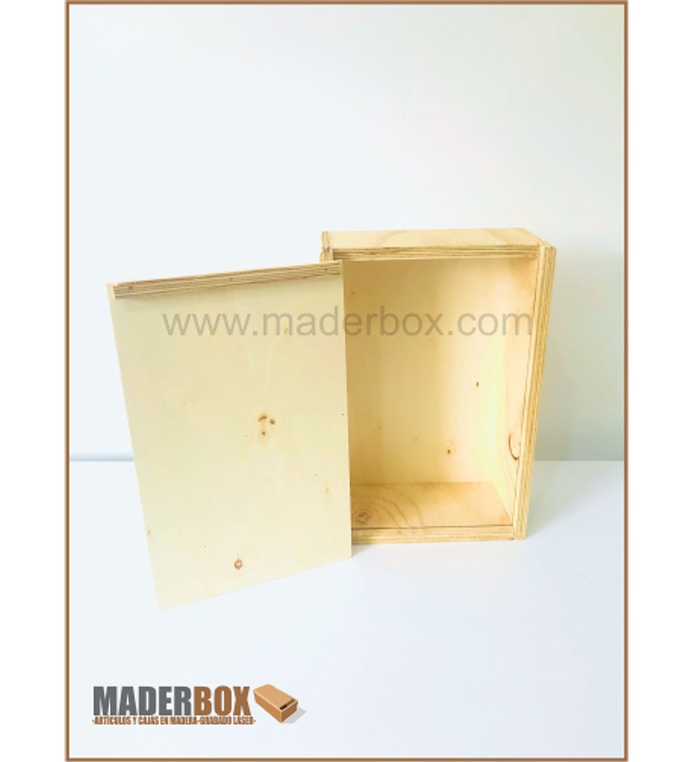 ᐅ CAJA DE MADERA CON TAPA CORREDIZA TRIPLEX