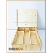 CAJA DE MADERA PARA VINOS Y 2 COPAS CORREDIZA