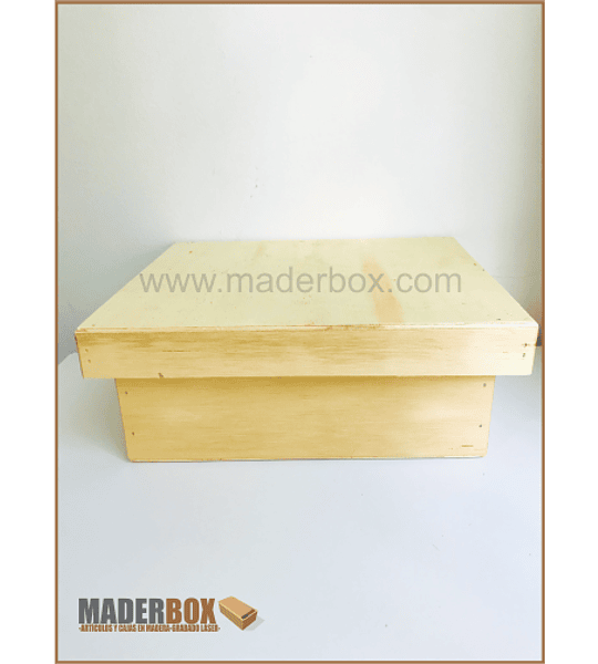 CAJA DE MADERA CON TAPA ENCAJONADA TRIPLEX