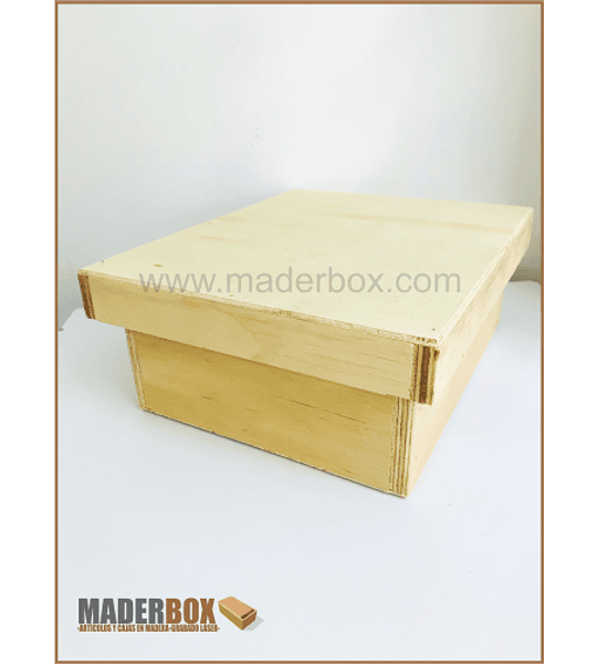 CAJA DE MADERA CON TAPA ENCAJONADA TRIPLEX