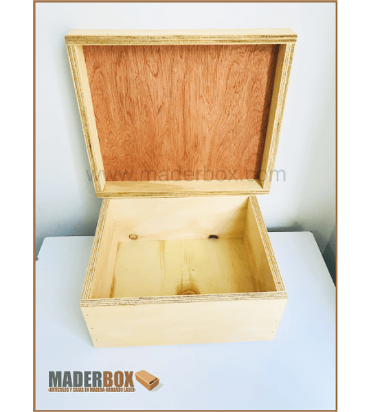 CAJA DE MADERA CON TAPA ENCAJONADA TRIPLEX