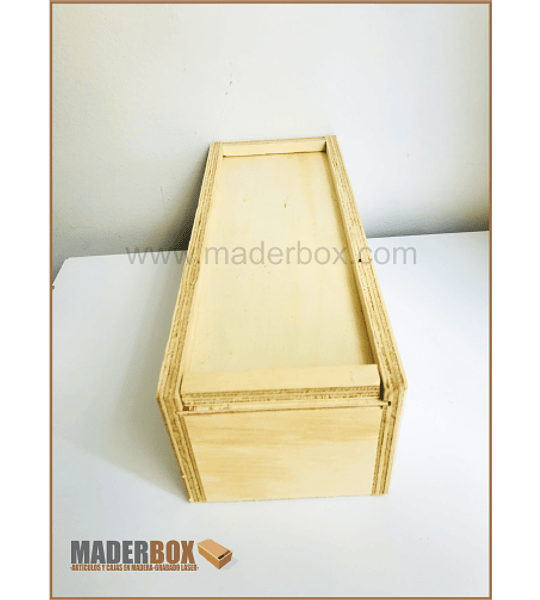 CAJA DE MADERA PARA 1 BOTELLA DE VINO TRIPLEX 