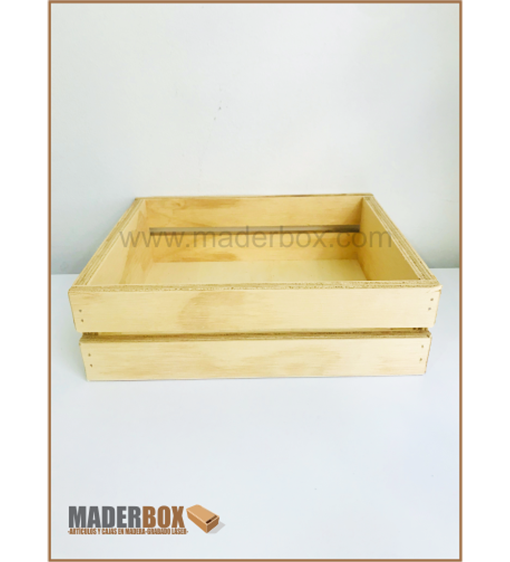 ᐅ CAJA DE MADERA 2 LINEAS GRANDE DESAYUNOS SORPRESA