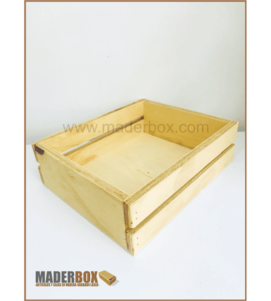 CAJA DE MADERA STANDAR 2 LINEAS GRANDE