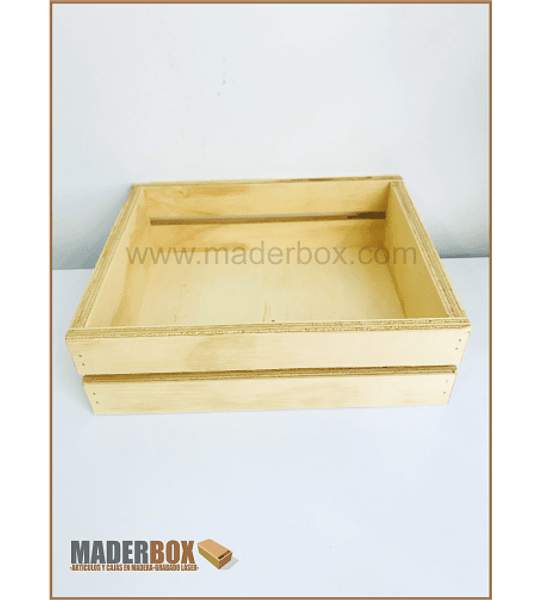 CAJA DE MADERA STANDAR 2 LINEAS GRANDE