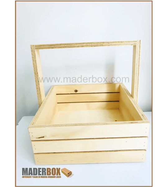 CAJA DE MADERA CAPERUSA CON AGARRADERA