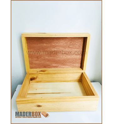 CAJA DE MADERA PINO TIPO BAUL