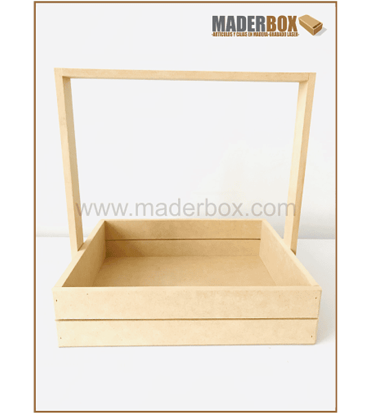 CAJA DE MADERA CON AGARRADERA CAPERUSA MDF