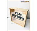 CAJA DE MADERA MDF ALCANCIA CON ACRILICO 