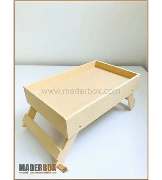 CAJA DE MADERA CON PATAS DESPLEGABLES MDF 