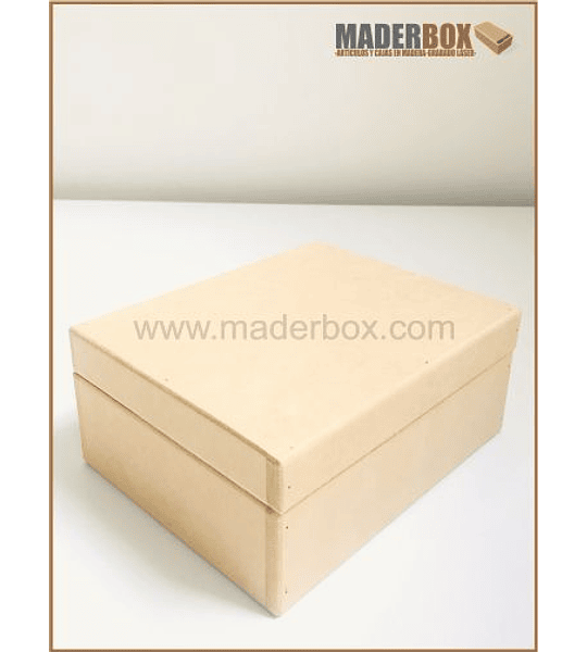 CAJA DE MADERA BAUL CON TAPA SOBREPUESTA MDF