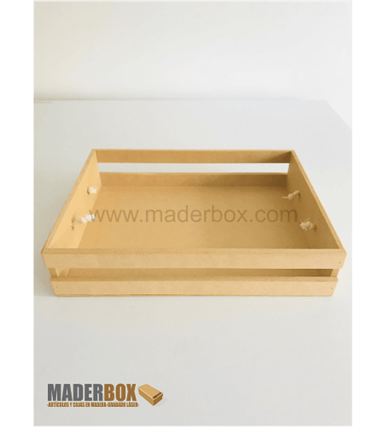 CAJA DE MADERA DOS LINEAS MEDIANA UNIDAD