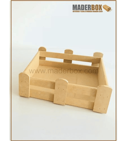 CAJA  DE MADERA TIPO CORRAL MDF AL X MAYOR