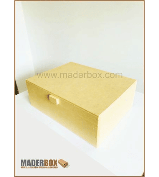 CAJA DE MADERA PORTAFOLIO CON BISAGRAS UNIDAD