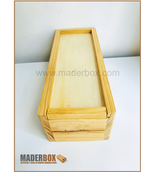 CAJA DE MADERA PINO PARA BOTELLA DE VINO UNIDAD