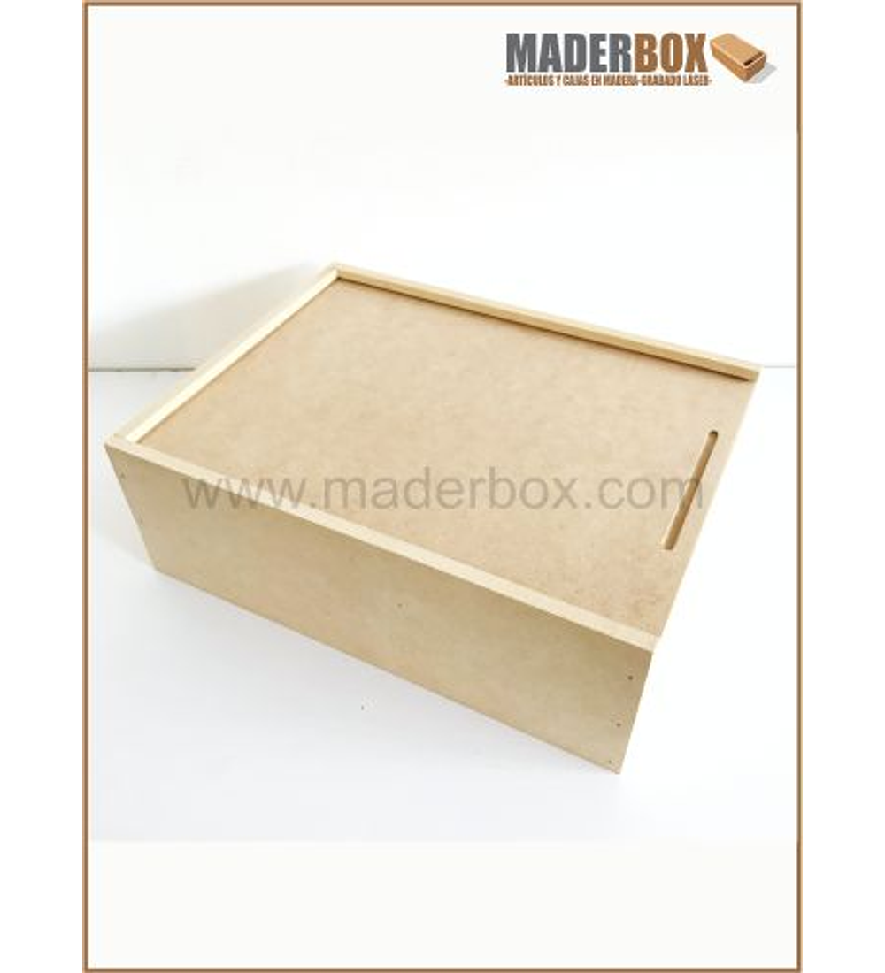 ᐅ CAJA DE MADERA CON TAPA CORREDIZA MADERBOX FABRICA