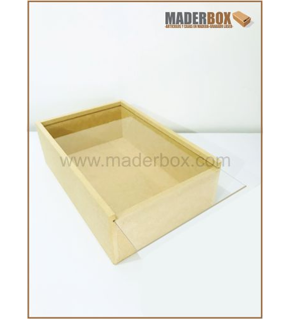 ᐅ CAJA DE MADERA CON TAPA ACRILICA MADERBOX FABRICA