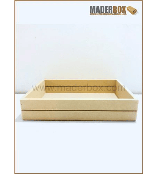 CAJA DE MADERA DOS LINEAS MEDIANA MDF