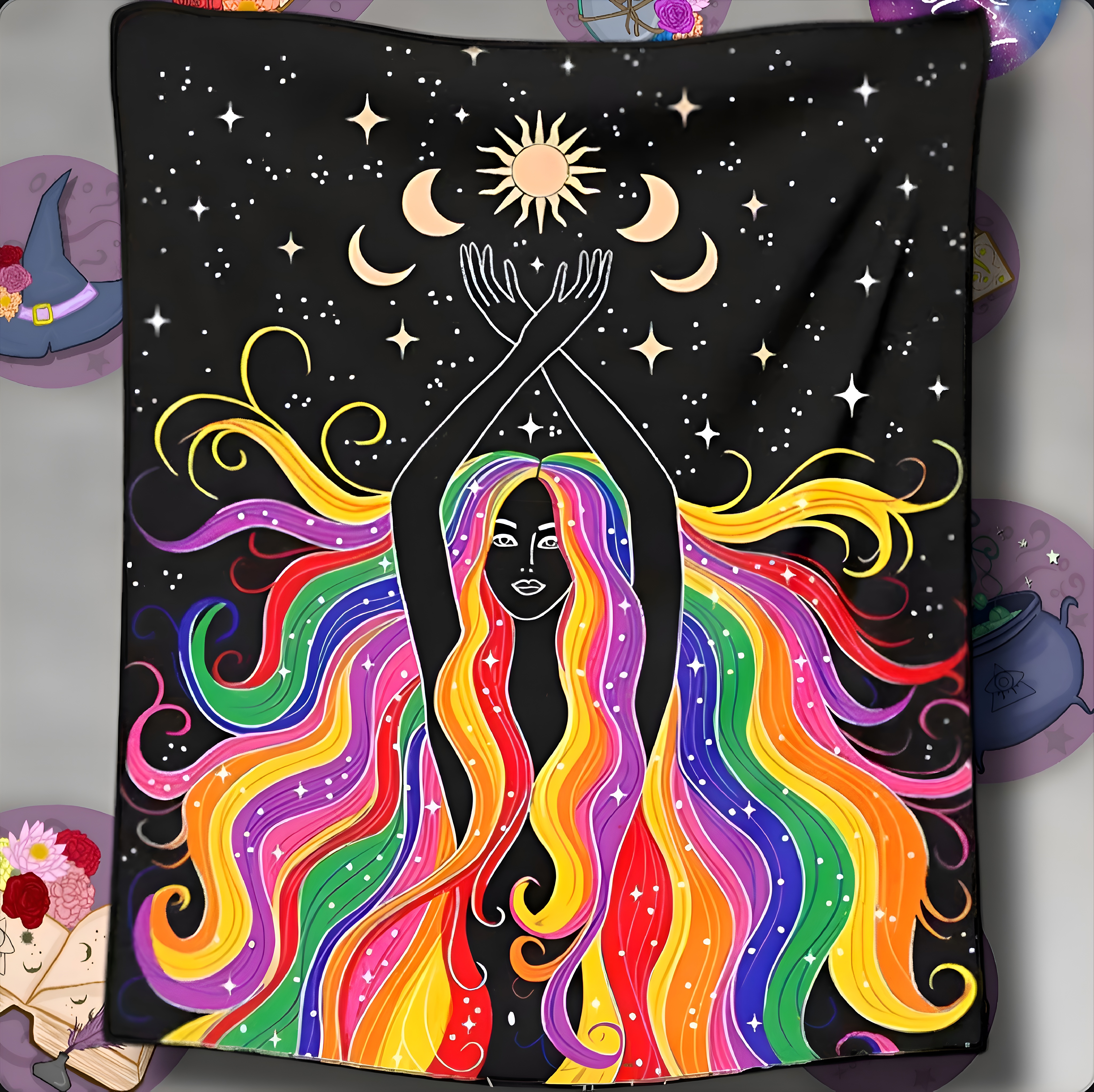 Mural Diosa Arcoiris