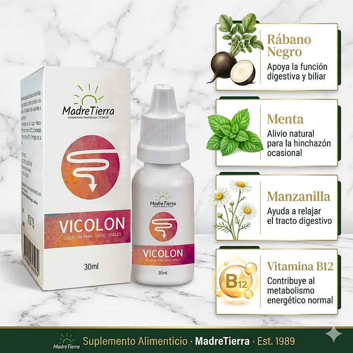 Vicolon · Suplemento natural para el bienestar digestivo en gotas | MadreTierra 4