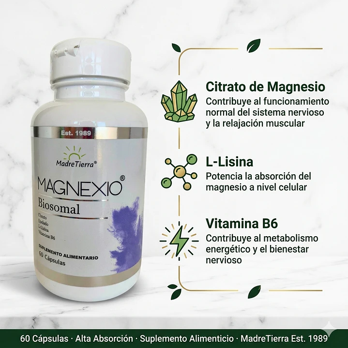 Magnexio · Magnesio Biosomal apoyo para dormir mejor, relajarte y cuidar tu sistema nervioso | MadreTierra 4