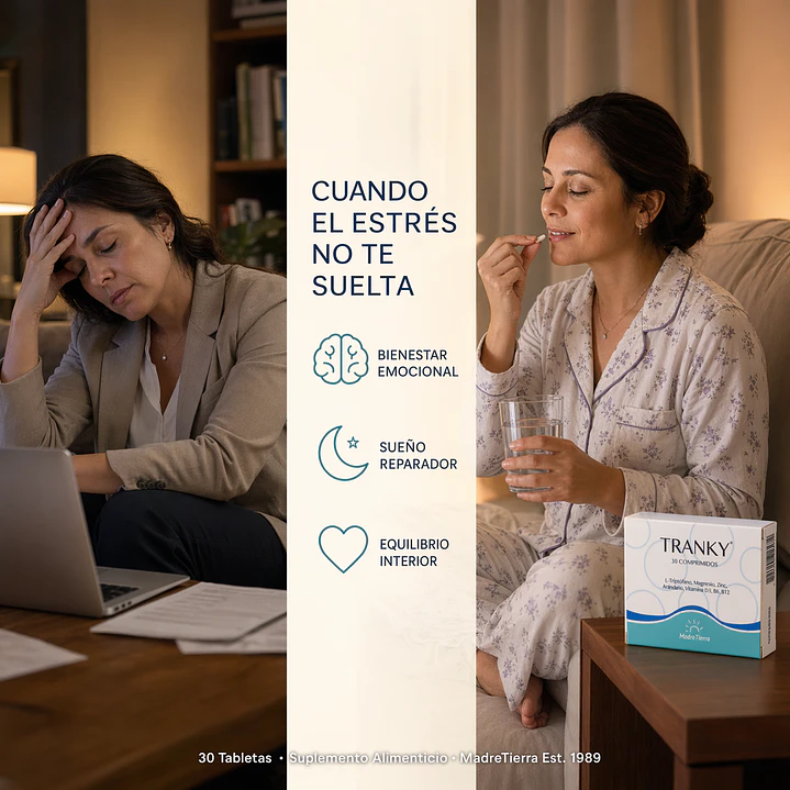 Tranky · Suplemento para el sueño, el estrés y el bienestar emocional con L-Triptófano | MadreTierra 2