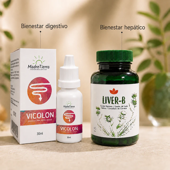 Pack Digestión Ligera · Vicolon + LiverB | MadreTierra 2