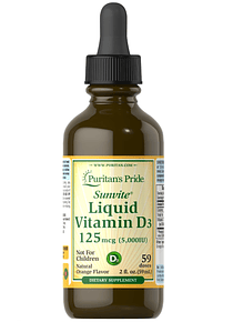 Vitamina D3 5000 IU (125mcg) liquida - Puritan`s Pride