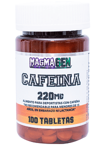 Cafeína Anhidrida 100 tabletas 220mg- Magmagen