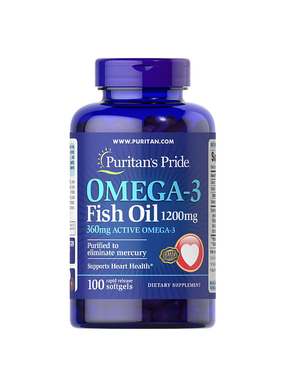 Aceite Omega 3 1200mg 100 softgels Puritan´s Pride