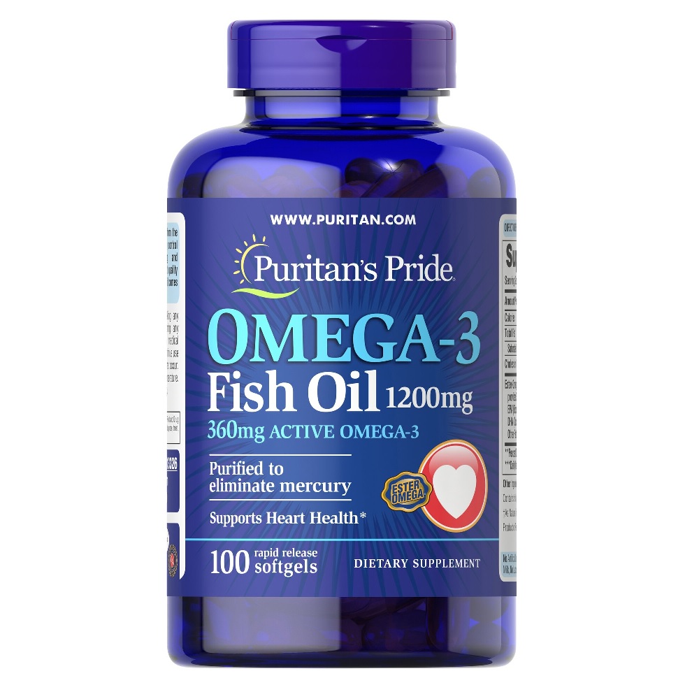 Aceite Omega 3 1200mg 100 softgels Puritan´s Pride
