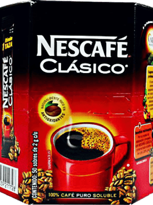 Café Stick clásico, caja con 50 sobres de 2 gramos.