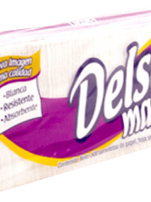 Servilleta de papel color blanca, paquete con 500 hojas.