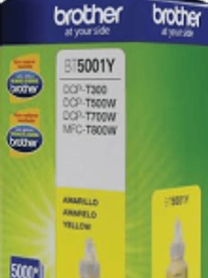Botella de tinta BT5001y color amarillo, 5000 páginas, inyección de tinta.