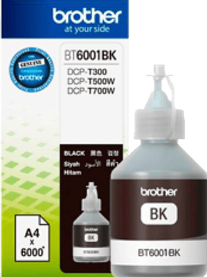 Botella de tinta BT6001BK color negro, 6000 páginas, inyección de tinta.