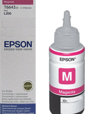 Botella de tinta color magenta para multifuncional tinta continua l200, l350, l355